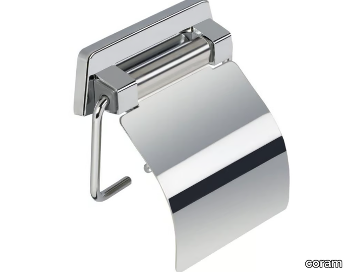 STANDARD - Metal toilet roll holder with cover _ coram