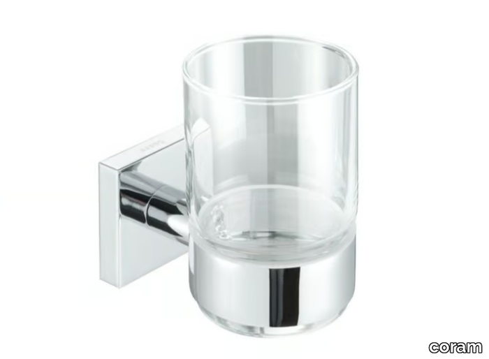 NELIO - Wall-mounted glass toothbrush holder _ coram