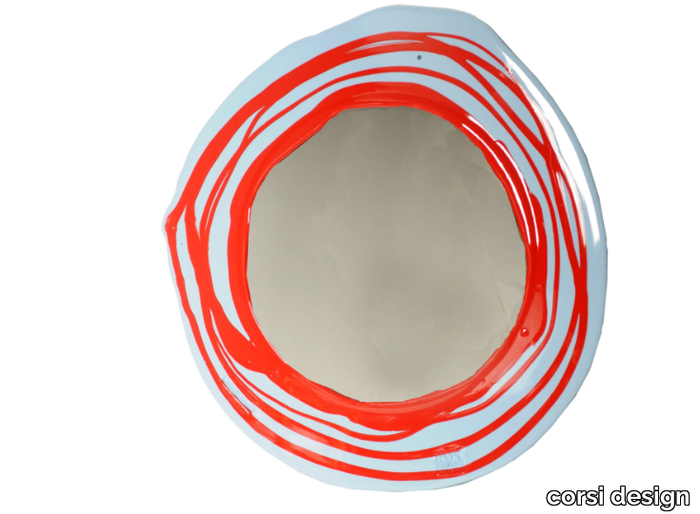 ROUND MIRROR - Round framed wall-mounted resin mirror _ corsi design