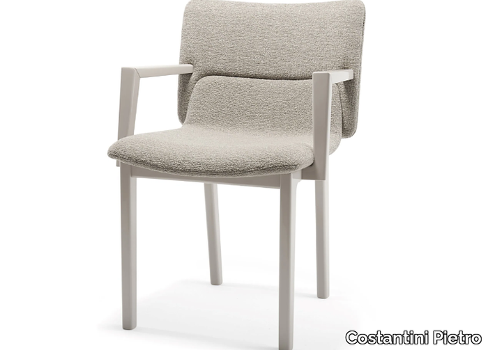 NORA - Upholstered fabric chair with armrests _ Costantini Pietro