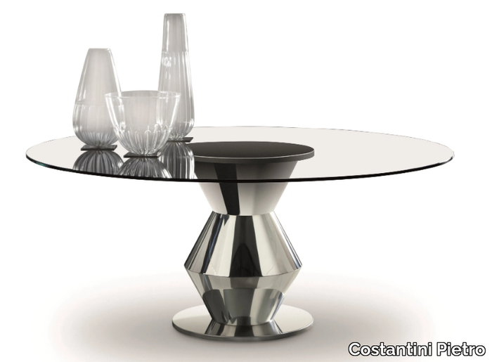 GRAND PALAIS - Round glass table _ Costantini Pietro