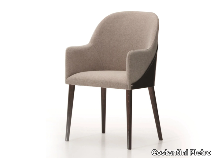 SHELL - Upholstered fabric chair with armrests _ Costantini Pietro