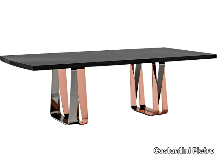 BEND - Rectangular wooden table _ Costantini Pietro