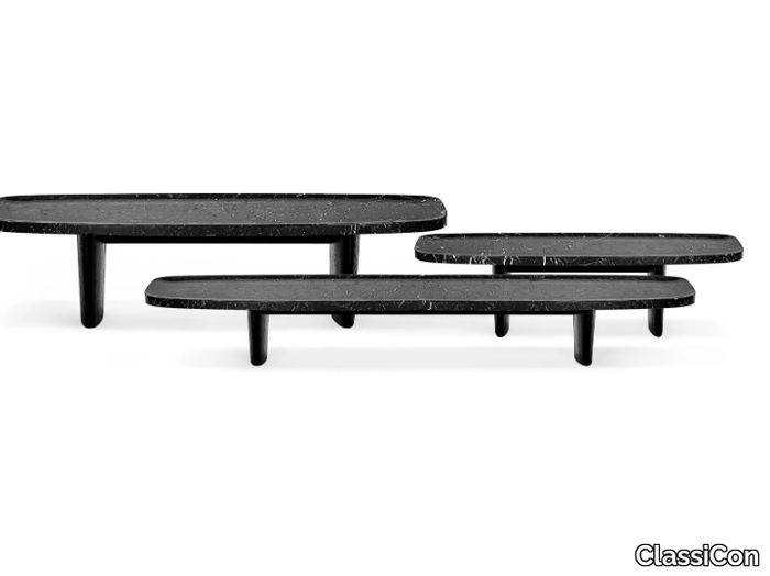 MATERIA - Nero Marquina marble and ashwood coffee table _ ClassiCon