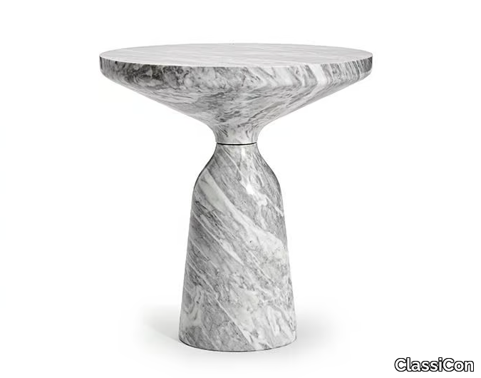 BELL SIDE TABLE MARBLE - Round marble high side table _ ClassiCon