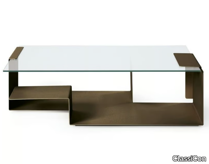 DIANA D - Rectangular glass and steel coffee table _ ClassiCon