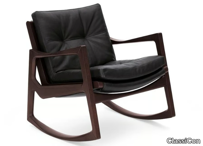 EUVIRA - Rocking upholstered armchair with armrests _ ClassiCon