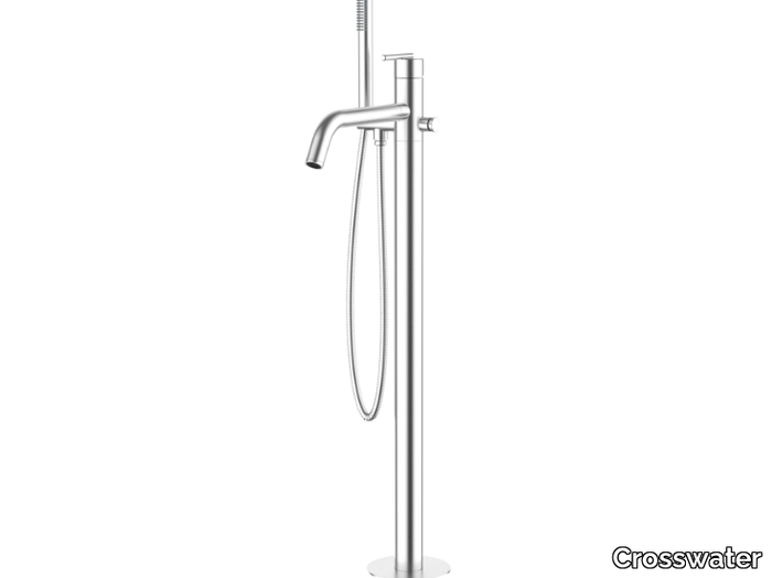 3ONE6 LEVER - Floor standing bathtub mixer with hand shower _ Crosswater