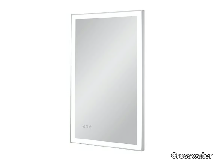 DUNE - Rectangular wall-mounted mirror with integrated lighting _ Crosswater