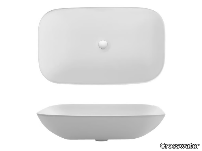 SERENE - Rectangular single porcelain washbasin _ Crosswater