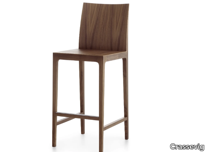 ANNA 65-82 CS - Wooden stool with back _ Crassevig