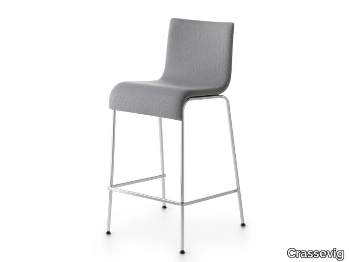 ASIA 65 - Upholstered stackable stool _ Crassevig