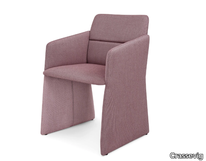 AURA PM - Fabric chair with armrests _ Crassevig