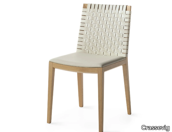 BIANCA LIGHT R - Upholstered solid wood chair _ Crassevig