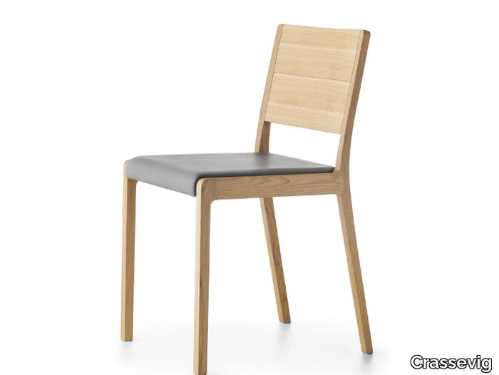 ESSE R - Upholstered beech restaurant chair _ Crassevig