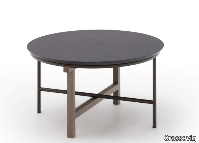 MIMICO - Round wooden coffee table for living room _ Crassevig