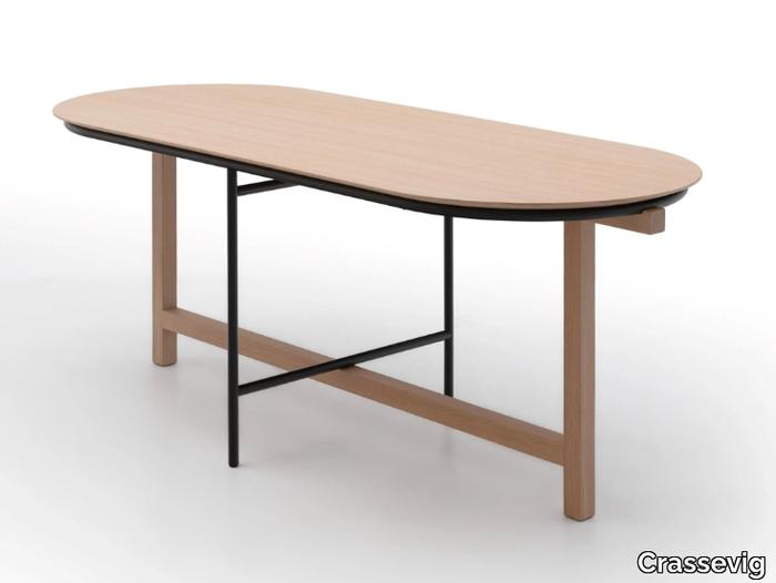 MIMICO - Oval wooden dining table _ Crassevig