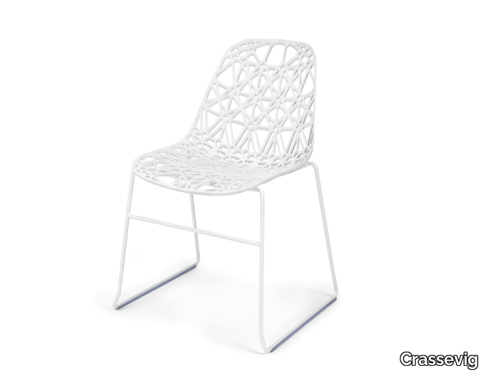 NETT R SB - Stackable sled base chair _ Crassevig