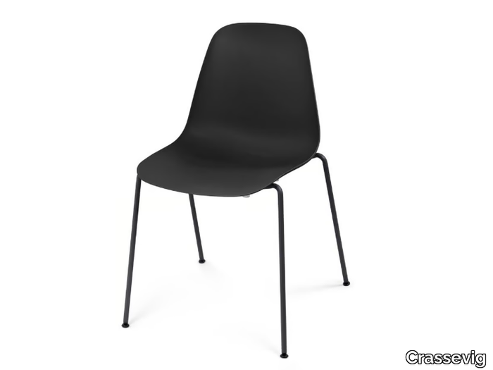 POLA LIGHT R/4L ECO - Stackable polypropylene chair _ Crassevig