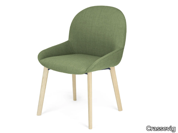 ELBA R 4W - Upholstered fabric chair _ Crassevig