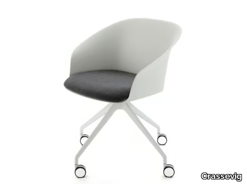 FINNA P/PB1 - Swivel polypropylene office chair with castors _ Crassevig