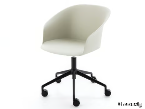 FINNA P/SW - Swivel polypropylene office chair with castors _ Crassevig