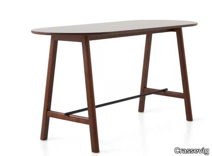 FOLIO MEET - Oval ash high table _ Crassevig