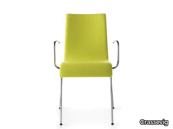 ASIA PD 4L - Stackable upholstered chair with armrests _ Crassevig