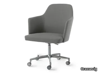 AXEL 86P SW - Swivel upholstered chair with 5-spoke base _ Crassevig