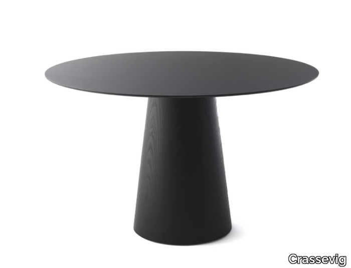 INOKO - Round wood veneer table _ Crassevig