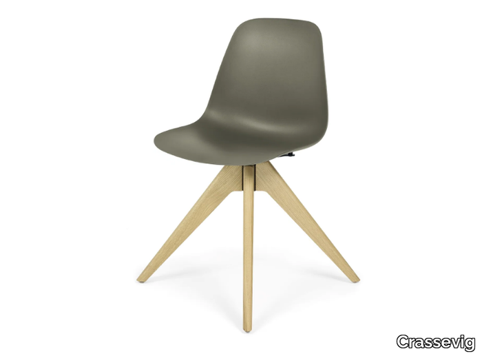 POLA LIGHT R WP - Swivel polypropylene chair _ Crassevig