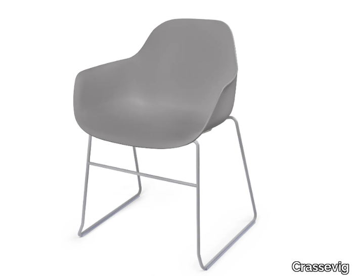 POLA ROUND P SB - Sled base polypropylene chair _ Crassevig