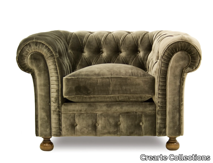 CHESTERFIELD CLASSIC ORIGINS - Tufted velvet armchair with armrests _ Crearte Collections