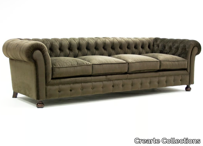 CHESTERFIELD CLASSIC ORIGINS - 4 seater tufted velour sofa _ Crearte Collections