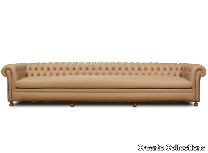 CHESTERFIELD LOOR ORIGINS - 6 seater tufted leather sofa _ Crearte Collections