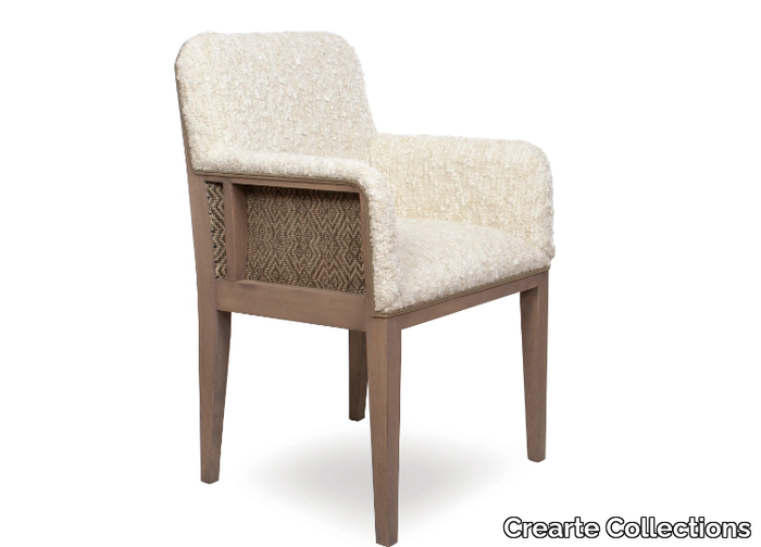 MAURO ARM ESSENCE SHIRAZ - Fabric chair with armrests _ Crearte Collections