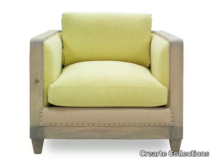 BAMBOU ESSENCE - Fabric armchair with armrests _ Crearte Collections