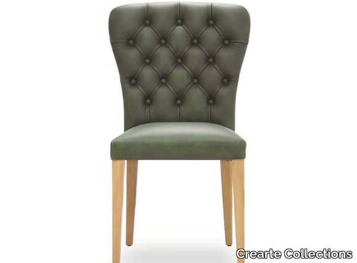 GASTON ORIGINS - Tufted leather chair _ Crearte Collections