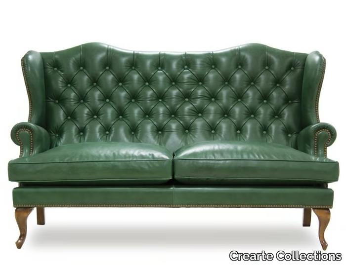 DOVER ORIGINS - 2 seater tufted leather sofa _ Crearte Collections