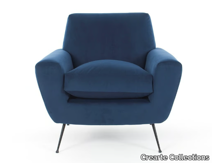 DIAMOND CONTEMPORAIN - Velvet armchair with armrests _ Crearte Collections