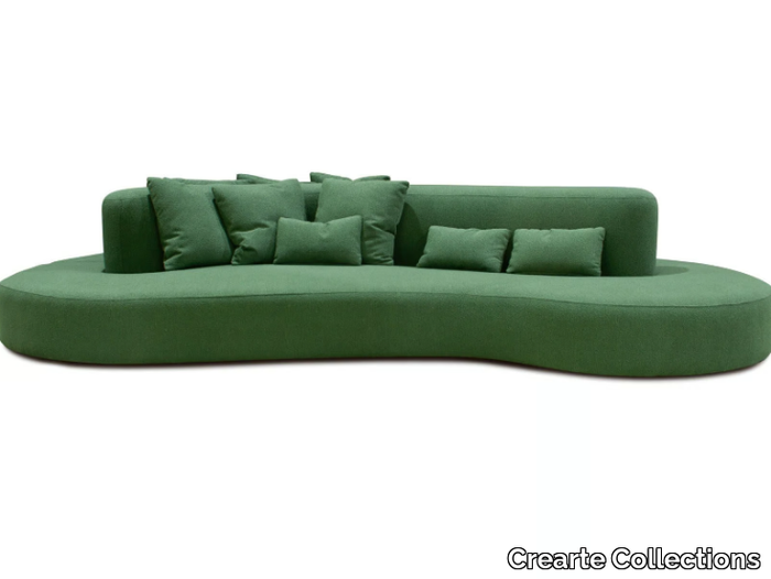 LAB ORGANIC IV - Curved double-sided fabric sofa _ Crearte Collections