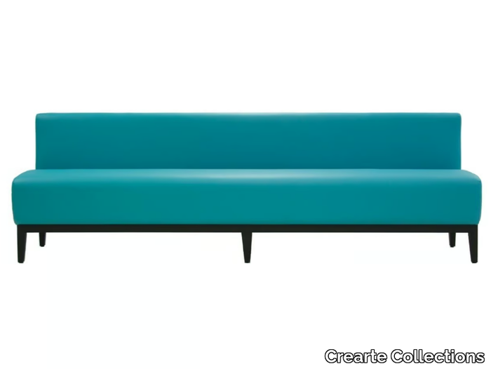 LISO CONTEMPORAIN - Leather bench with back _ Crearte Collections