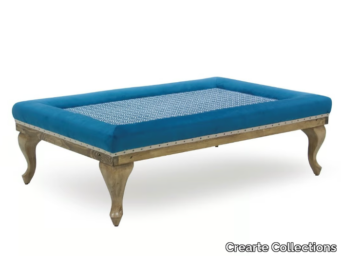 MARION ESSENCE - Low velvet and fabric coffee table _ Crearte Collections