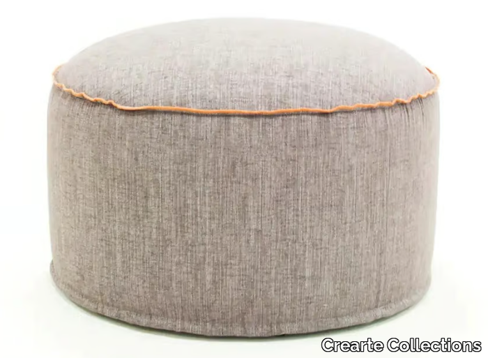 MARLON CONTEMPORAIN - Round jute pouf _ Crearte Collections