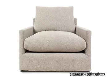 IPANEMA CONTEMPORAIN - Jute armchair with removable cover with armrests _ Crearte Collections