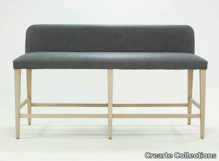 MAURO ORIGINS - High leather bench with back with footrest _ Crearte Collections