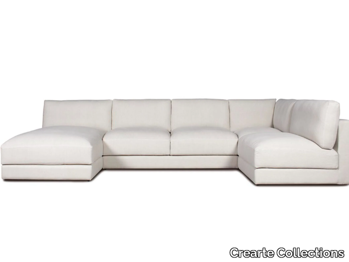 NUVO - Sectional fabric sofa with chaise longue _ Crearte Collections