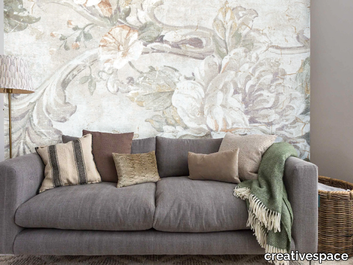 FABRIC - Wallpaper with floral pattern _ creativespace