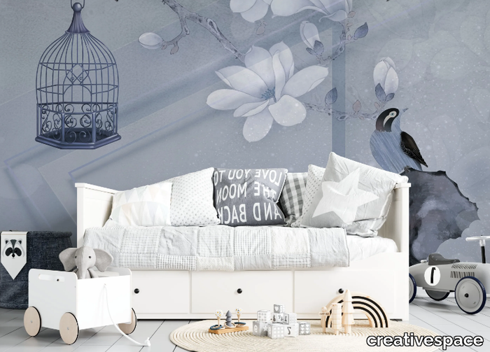 CAGE - Panoramic wallpaper with floral pattern _ creativespace