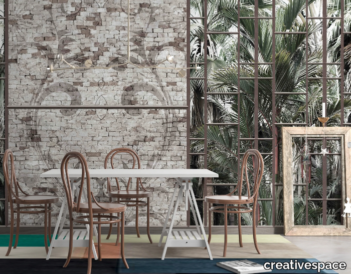 ENGLISH - Trompe l'oeil Tropical wallpaper _ creativespace